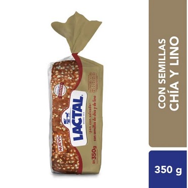 PAN LACTAL SEMILLAS CHIA Y LINO 330G