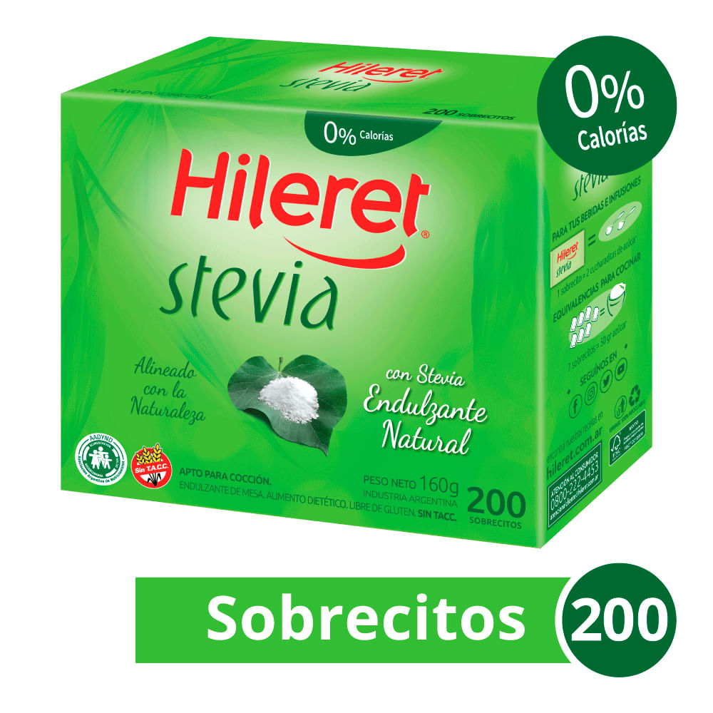 HILERET STEVIA SOBRE X100