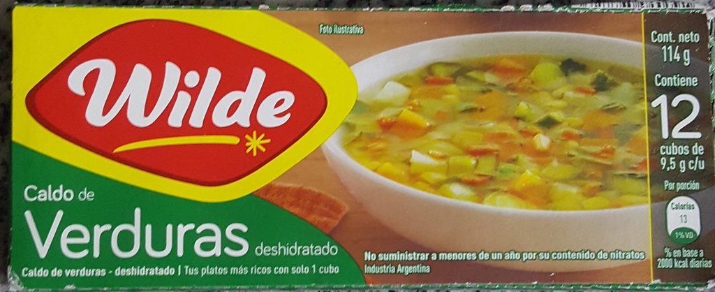 WILDE CALDO DE VERDURA X12  9.5G