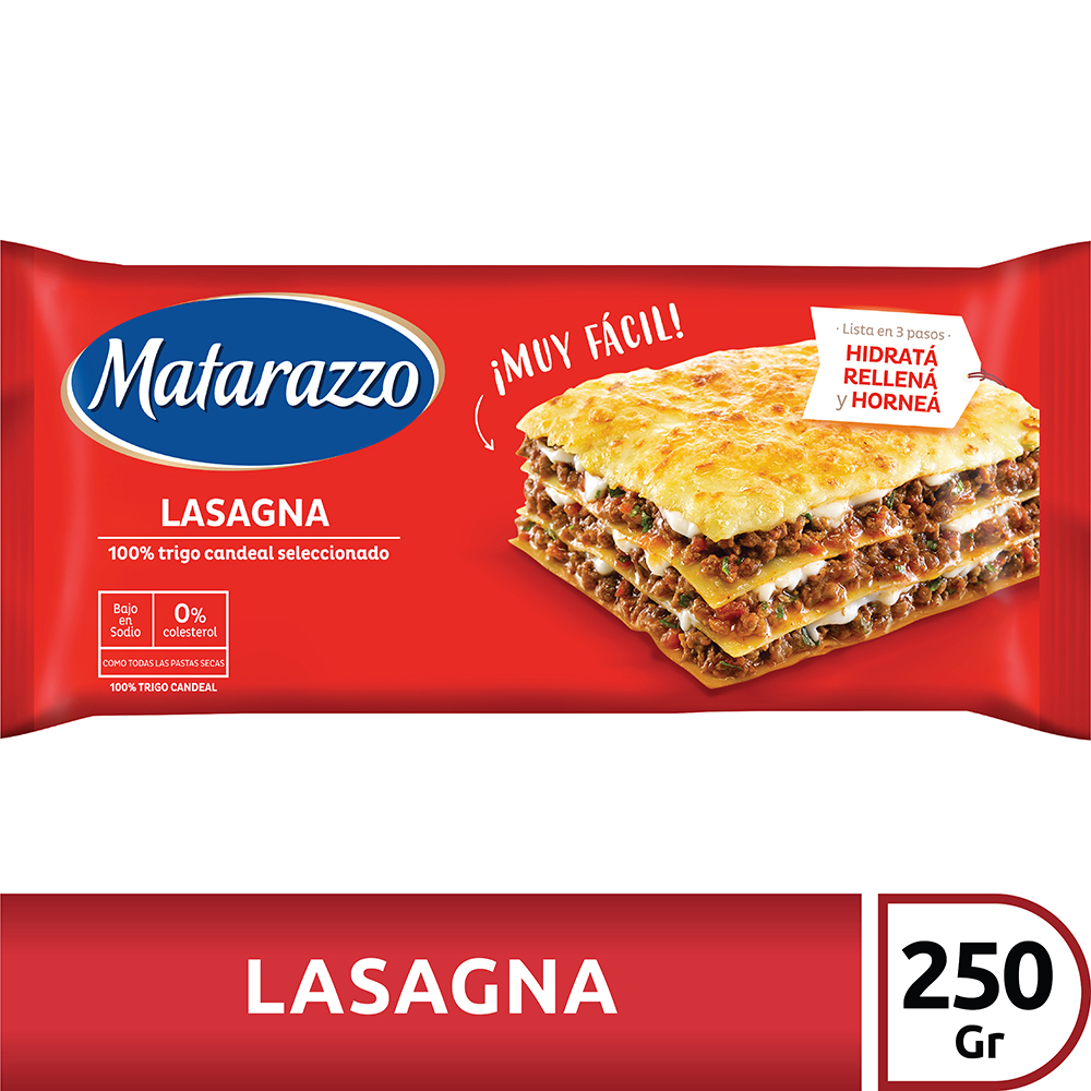 FIDEOS MATARAZZO LASAGNA 250GR