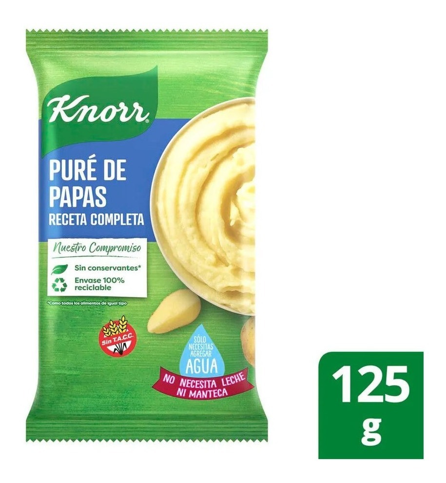 KNORR PURE DE PAPA RECETA COMP. 125GR