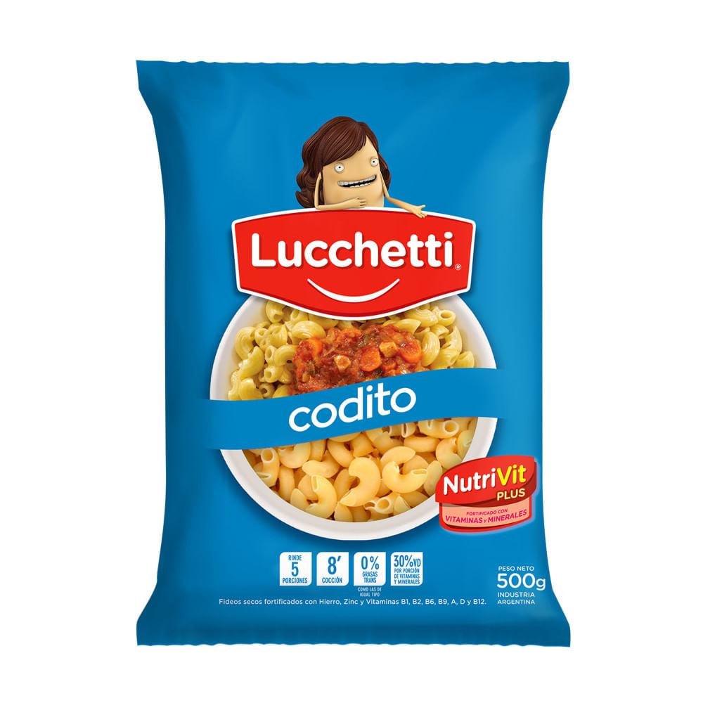 FIDEOS CODITO LUCCHETTI 500G