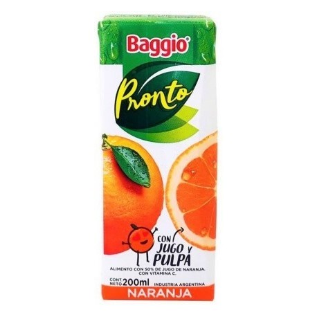 JUGO BAGGIO PRONTO NARANJA 200CC