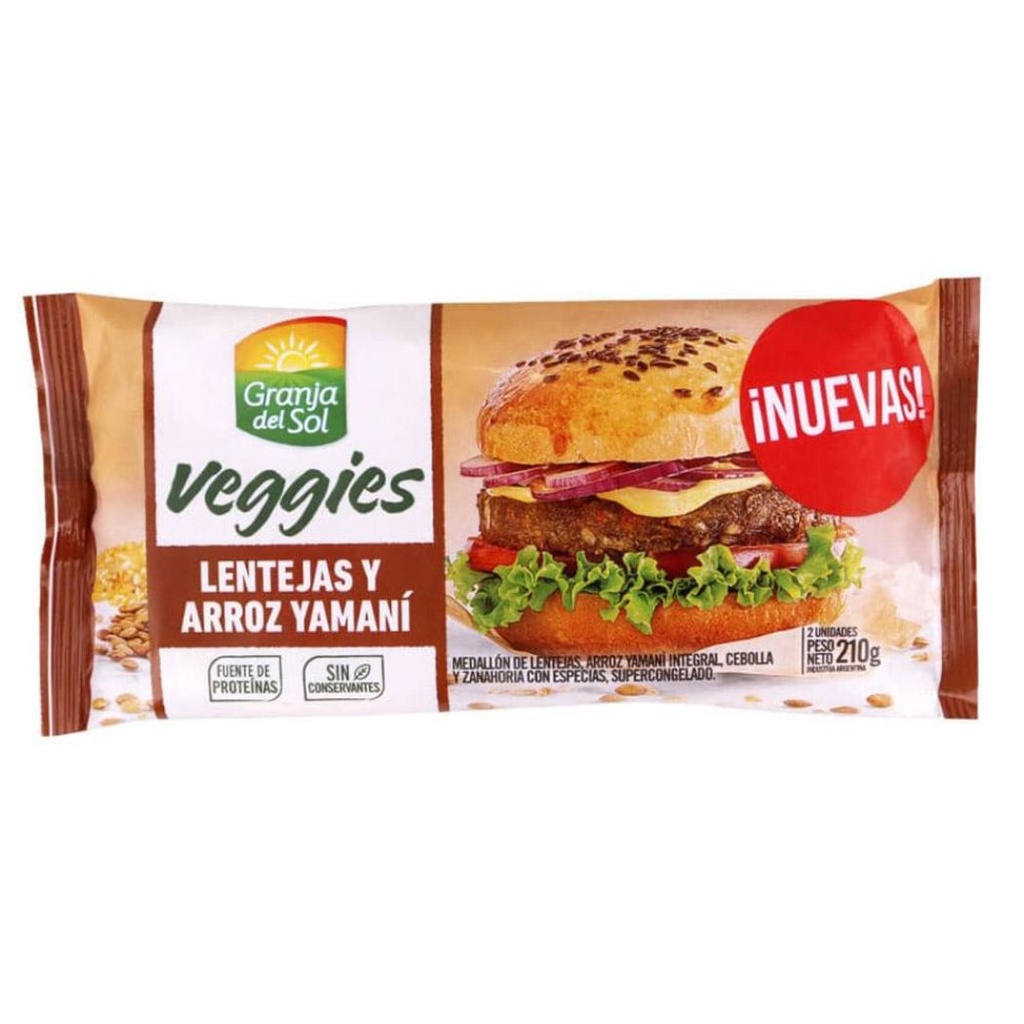 G.D.S. VEGGIES LENTEJA ARROZ X4 420G