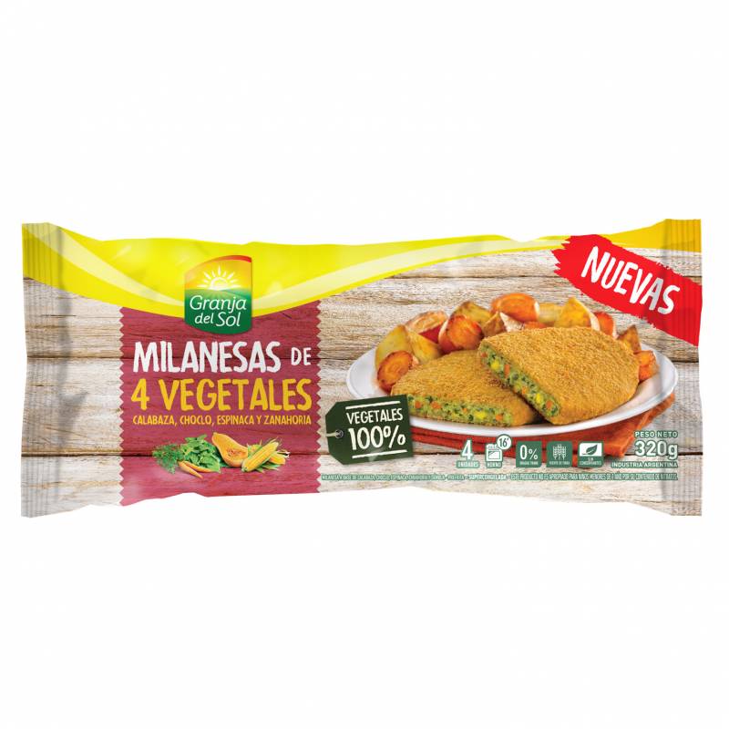 G.D.S. MILANESA 4 VEGETALES X4 320G