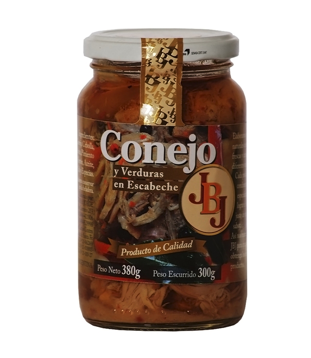 CONSERVAS JBJ CONEJO EN ESCABECHE 380G