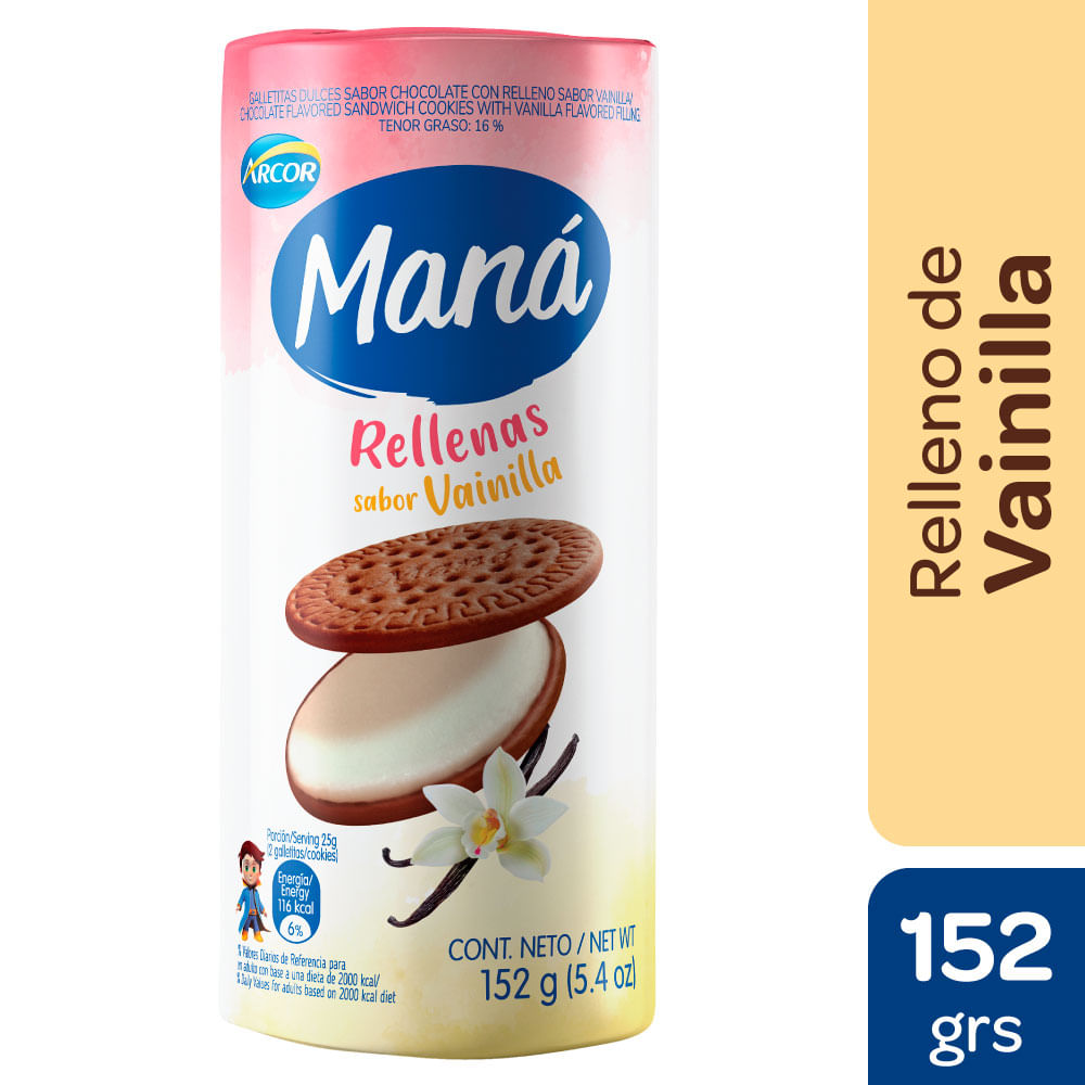 GALLETA MANA RELLENA VAINILLA 152G