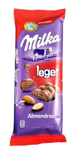 CHOCOLATE MILKA LEGER ALMENDRAS 50G