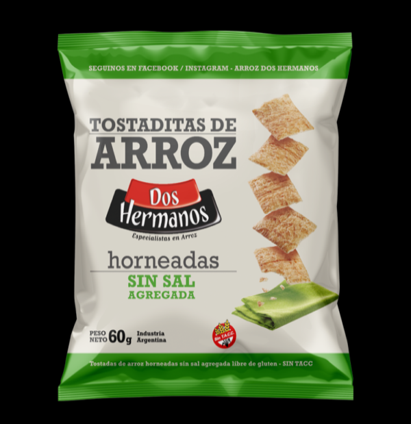 DOS HERMANOS TOSTADAS ARROZ S.SAL S.TACC