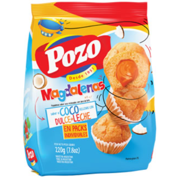 MAGDALENAS POZO COCO C/DULCE DE LECHE