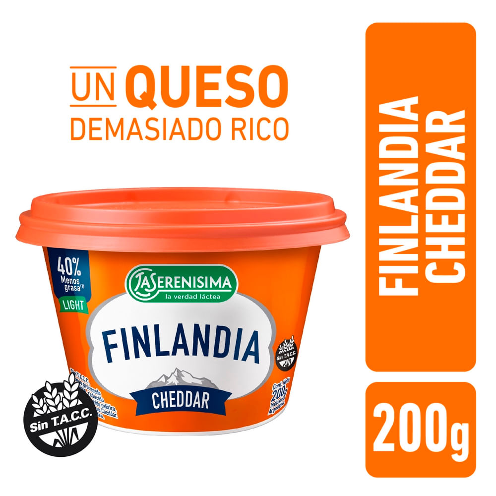 QUESO LS FINLANDIA CHEDDAR 180G S.TACC