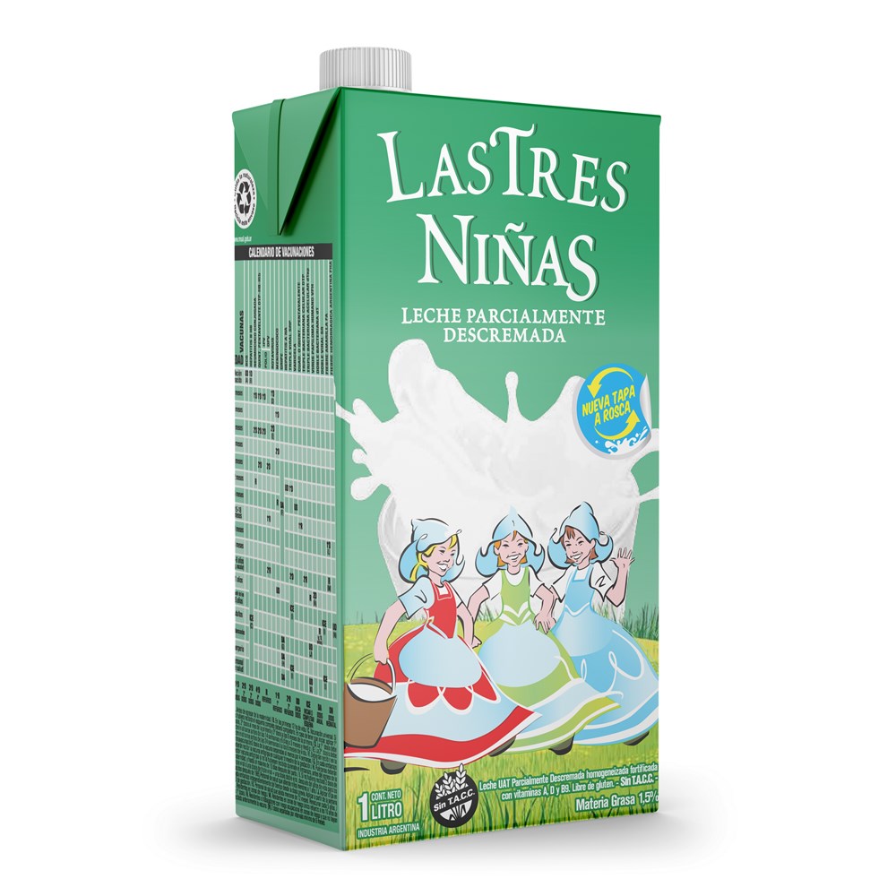 LECHE UAT LAS TRES NIÑAS DESCREMADA 1L