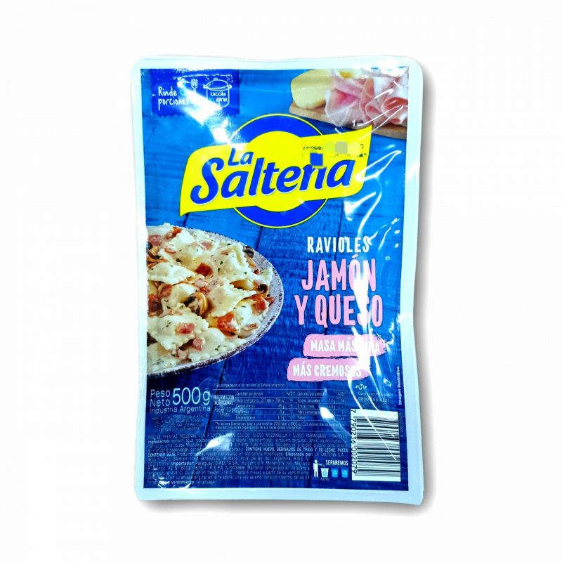 RAVIOLES JAMON Y QUESO LA SALTEÑA 50G