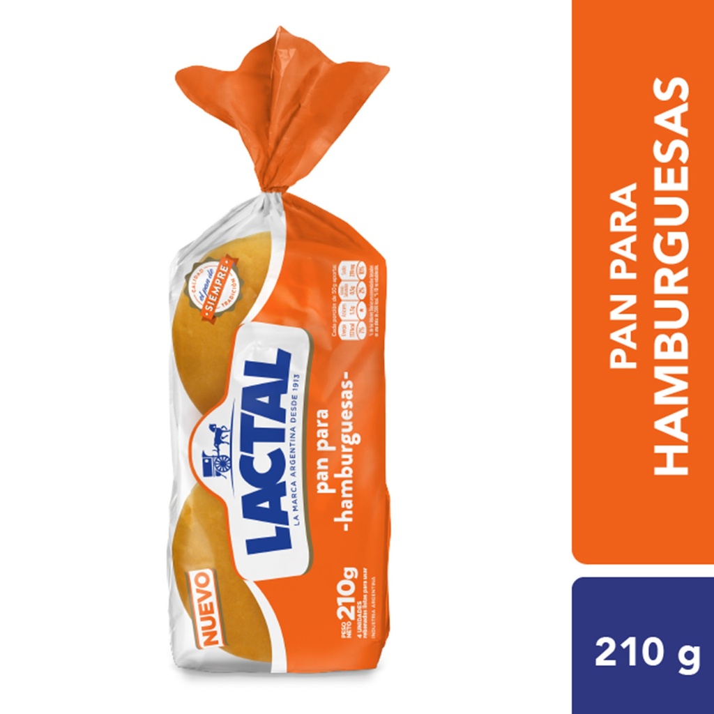 PAN LACTAL HAMBURGUESA 210G