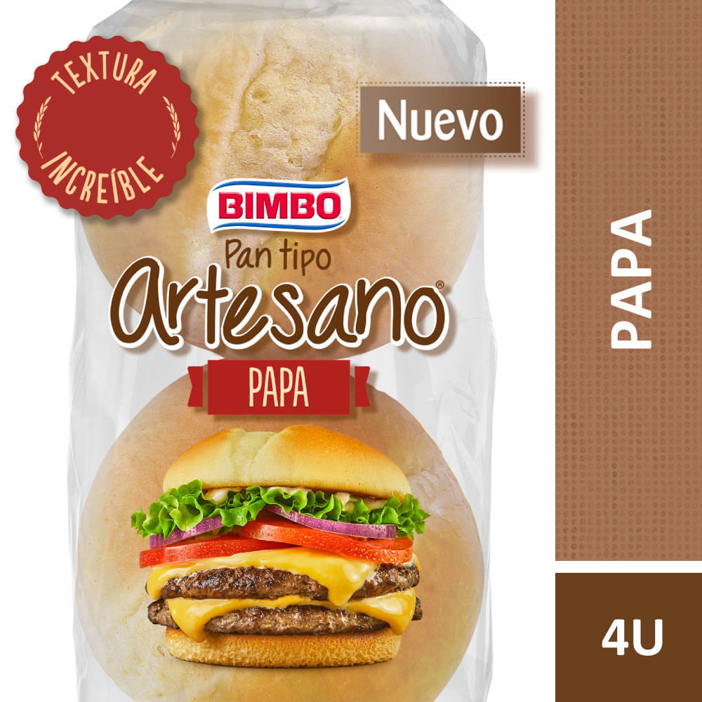 PAN BIMBO ARTESANO HAMBURGUESA PAPA 240G