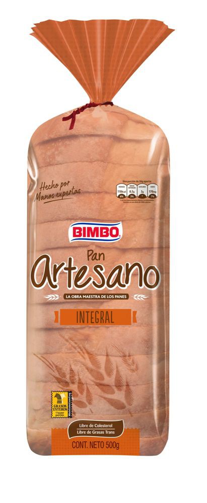 BIMBO PAN ARTESANO INTEGRAL 500G