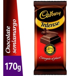 CHOCOLATE CADBURY INTENSE 50% CACAO S.TACC 170G