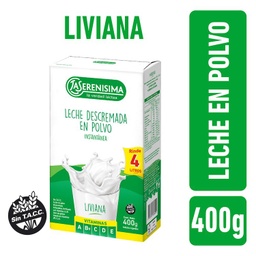 LS LECHE POLVO DESCREMADA 400G S.TACC