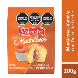 VALENTES MAGDALENAS CON D. DE LECHE 200GR.